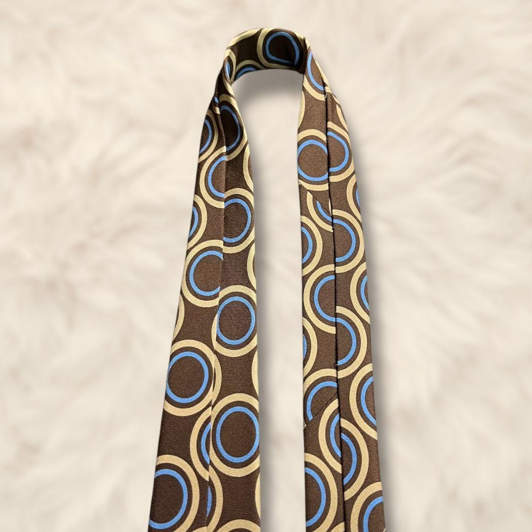 【未使用級✨】フランコバッシ ビームスエフ 水玉模様 ドット 茶薄褐水 伊国製