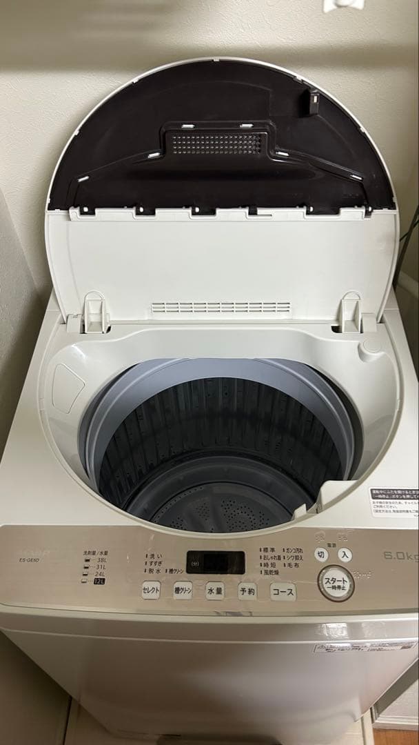【SHARP】縦型洗濯機 ES-GE6F 2020年製