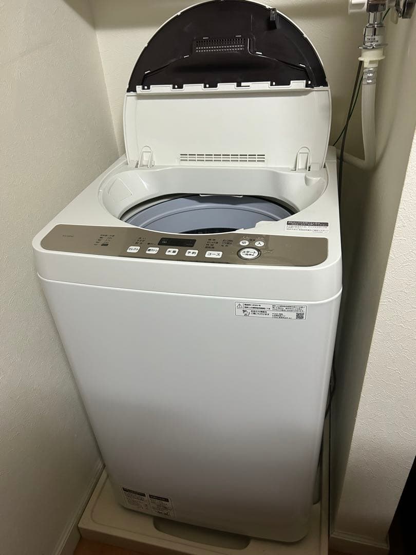 【SHARP】縦型洗濯機 ES-GE6F 2020年製
