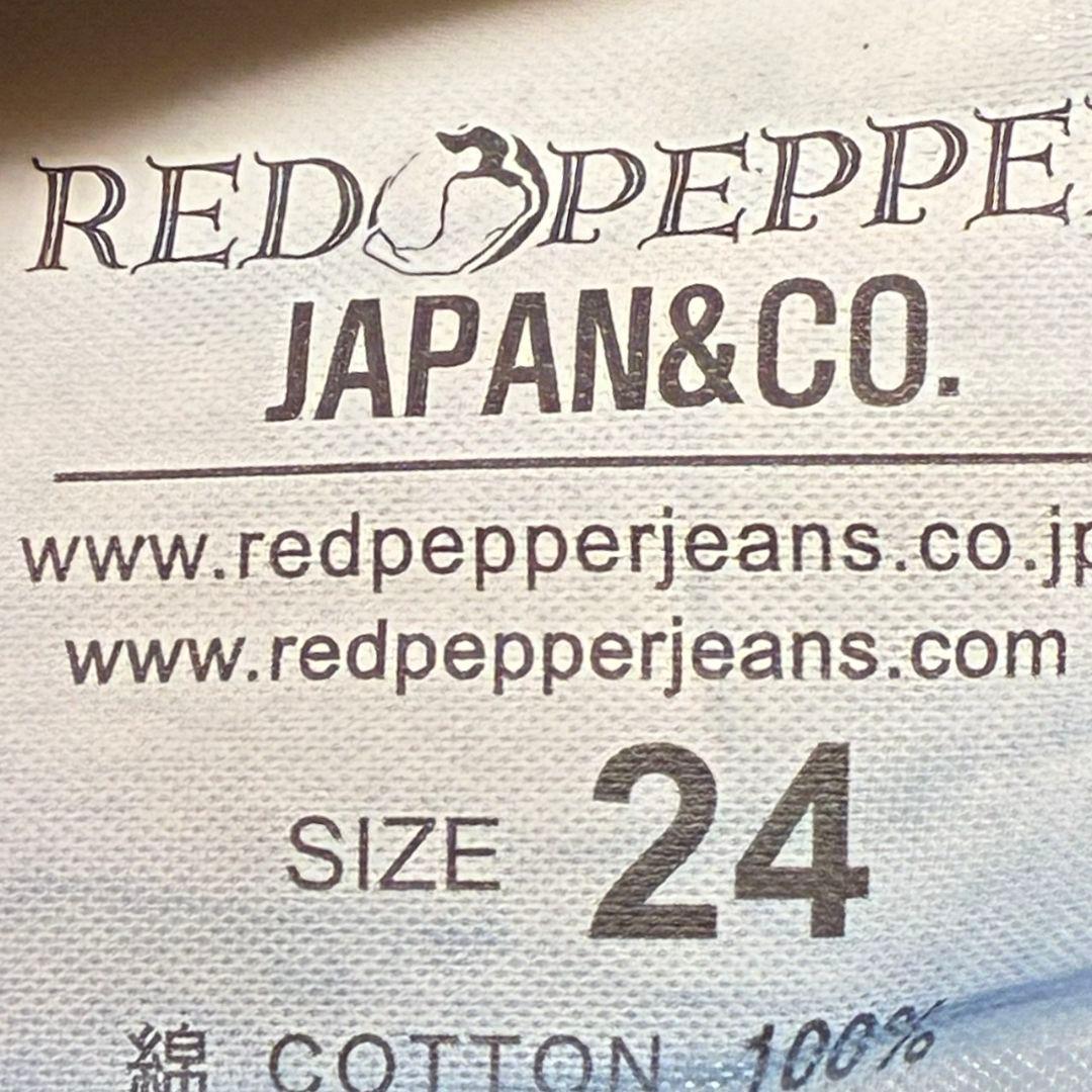 RED PEPPER レッドペッパー フレアデニム 24 刺繍 ジップ Y2K