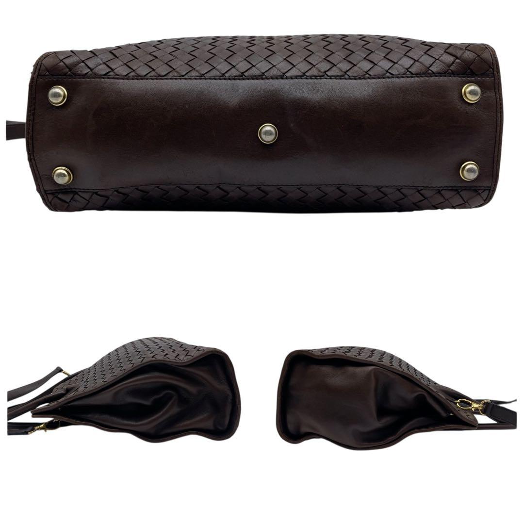 【美品】ボッテガヴェネタ　ハンドバッグ　イントレチャート　レザー　5691