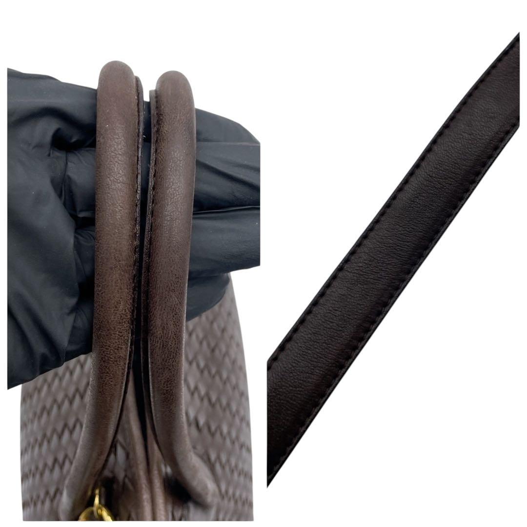 【美品】ボッテガヴェネタ　ハンドバッグ　イントレチャート　レザー　5691