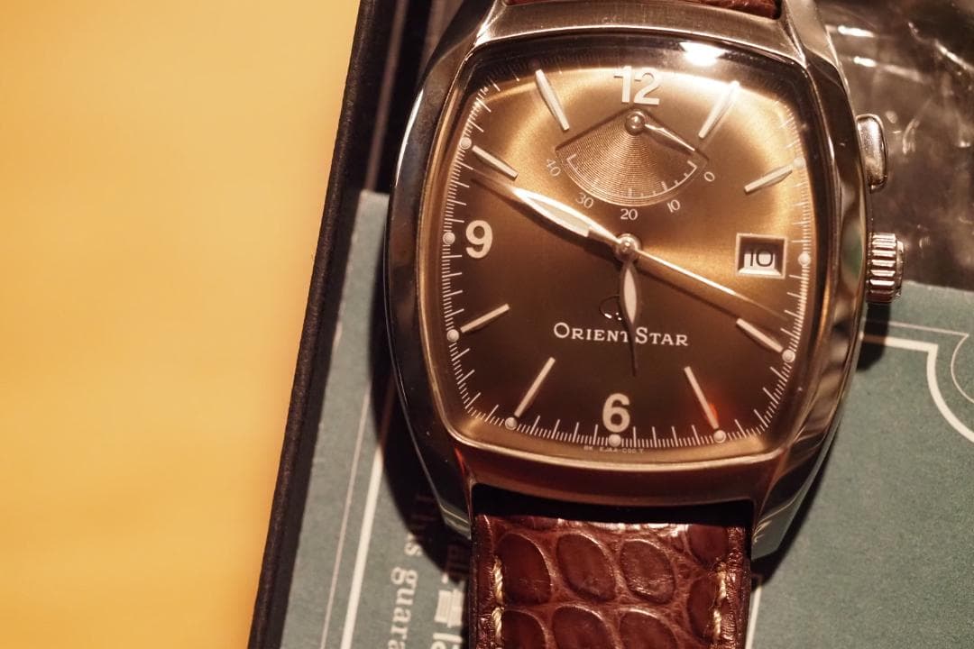 ORIENT STAR ブラウンレザー 時計