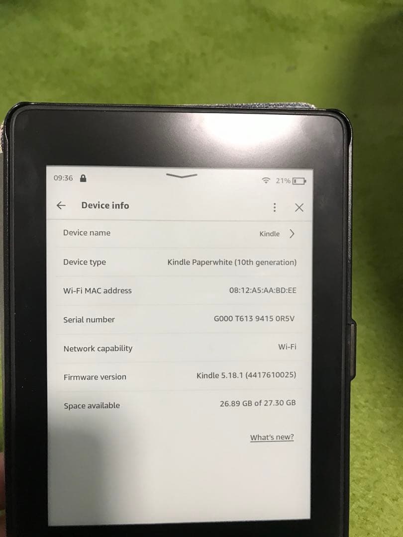 Amazon Kindle Paperwhite (第10世代) 本体 広告なし
