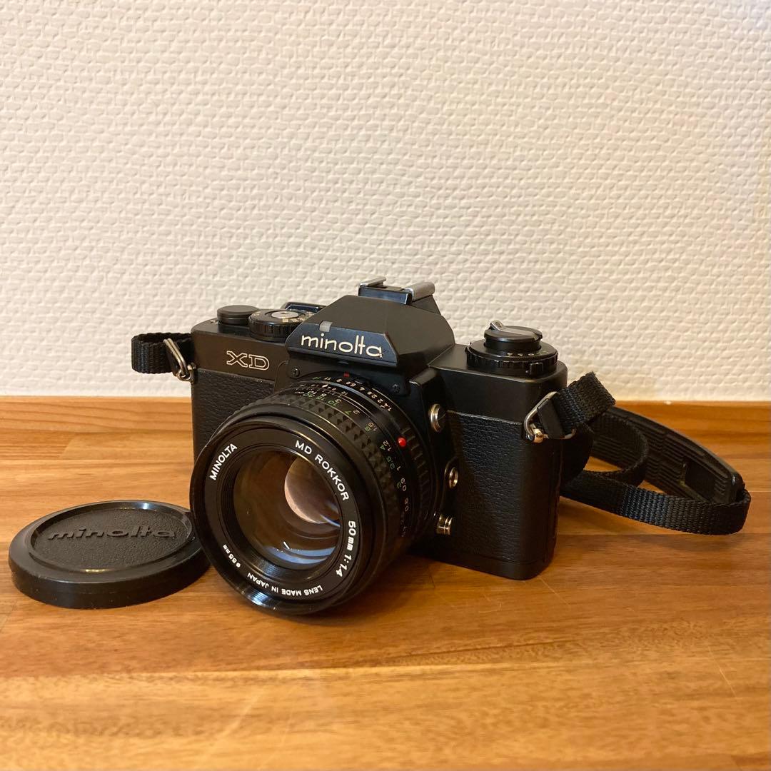 【精度良好・モルト交換済】Minolta XD 黒／MD 50mm f1.4