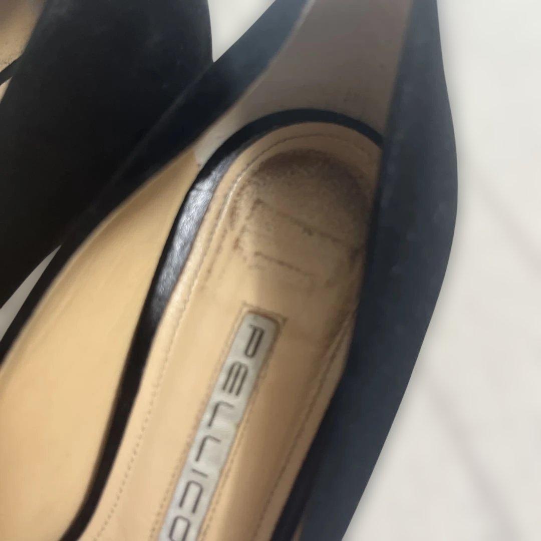 ペリーコ　スエード　ブラック　ヒール　37 1/2