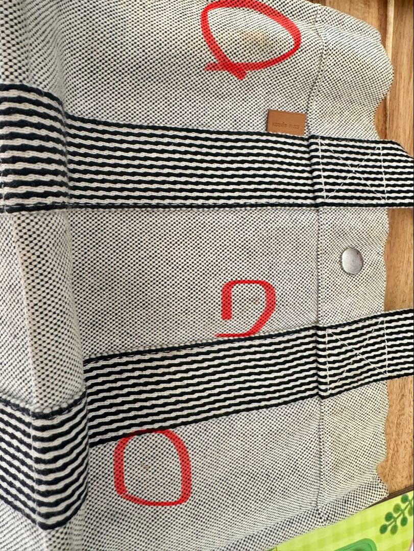 エルメス　ストライプハンドル トートバッグ