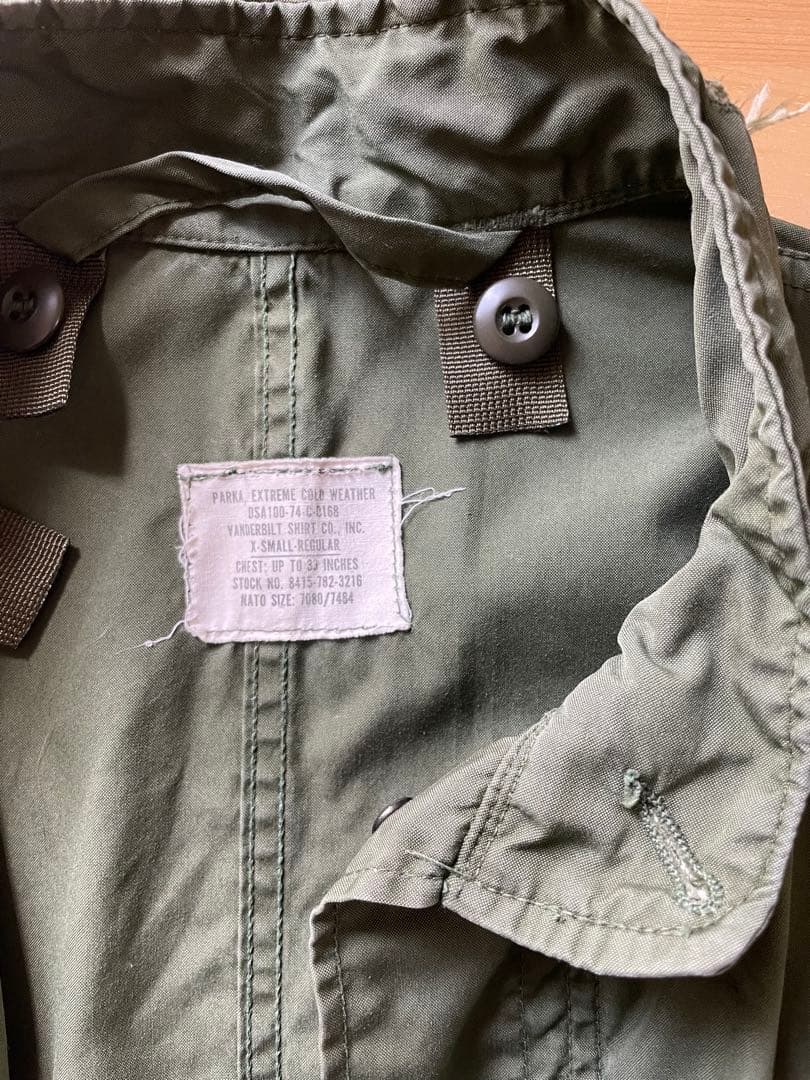 XSサイズ M-65フィッシュテール 70s 米軍実物 シェルのみ