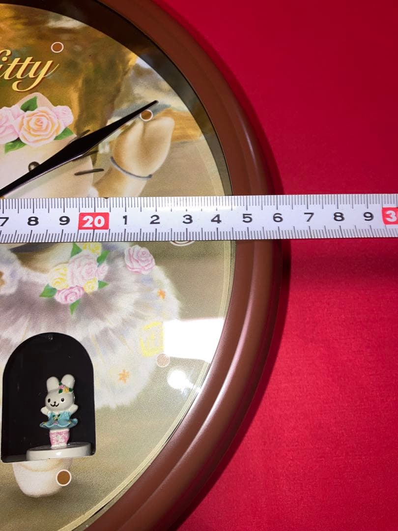 【中古品】ハローキティ からくり時計　バレリーナ