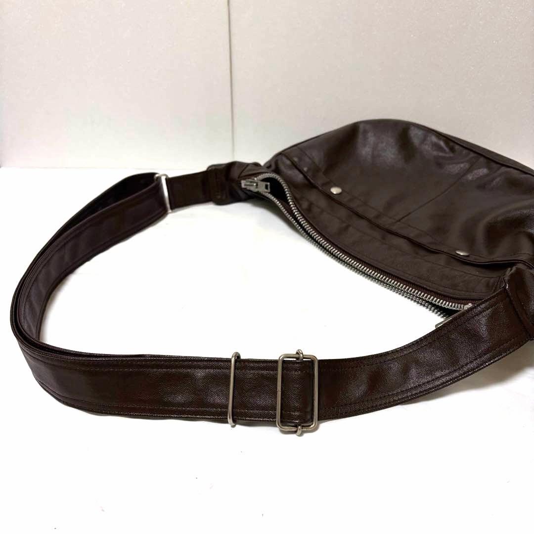 極美品✨ポーター フリースタイル ショルダーバッグ ハーフムーン ブラウン