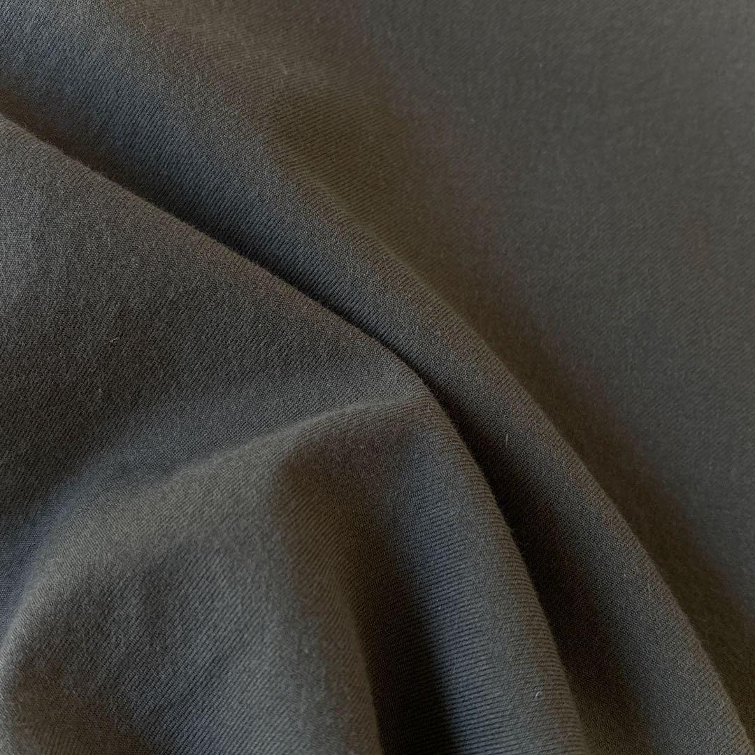 マーガレットハウエル メンズ L 起毛感 コットン バンドカラーシャツ カーキ