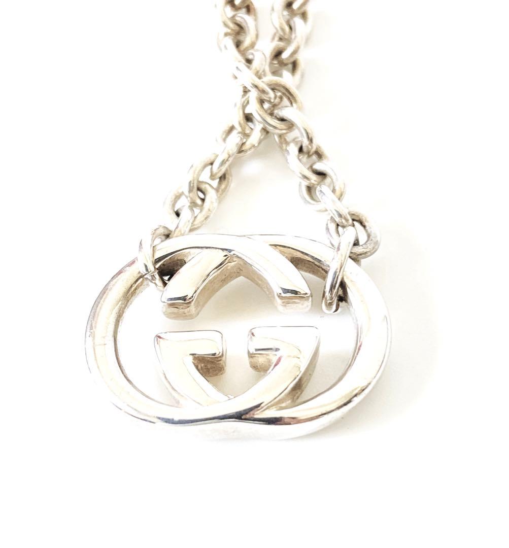 GUCCI グッチ インターロッキング GG チェーンネックレス　シルバー