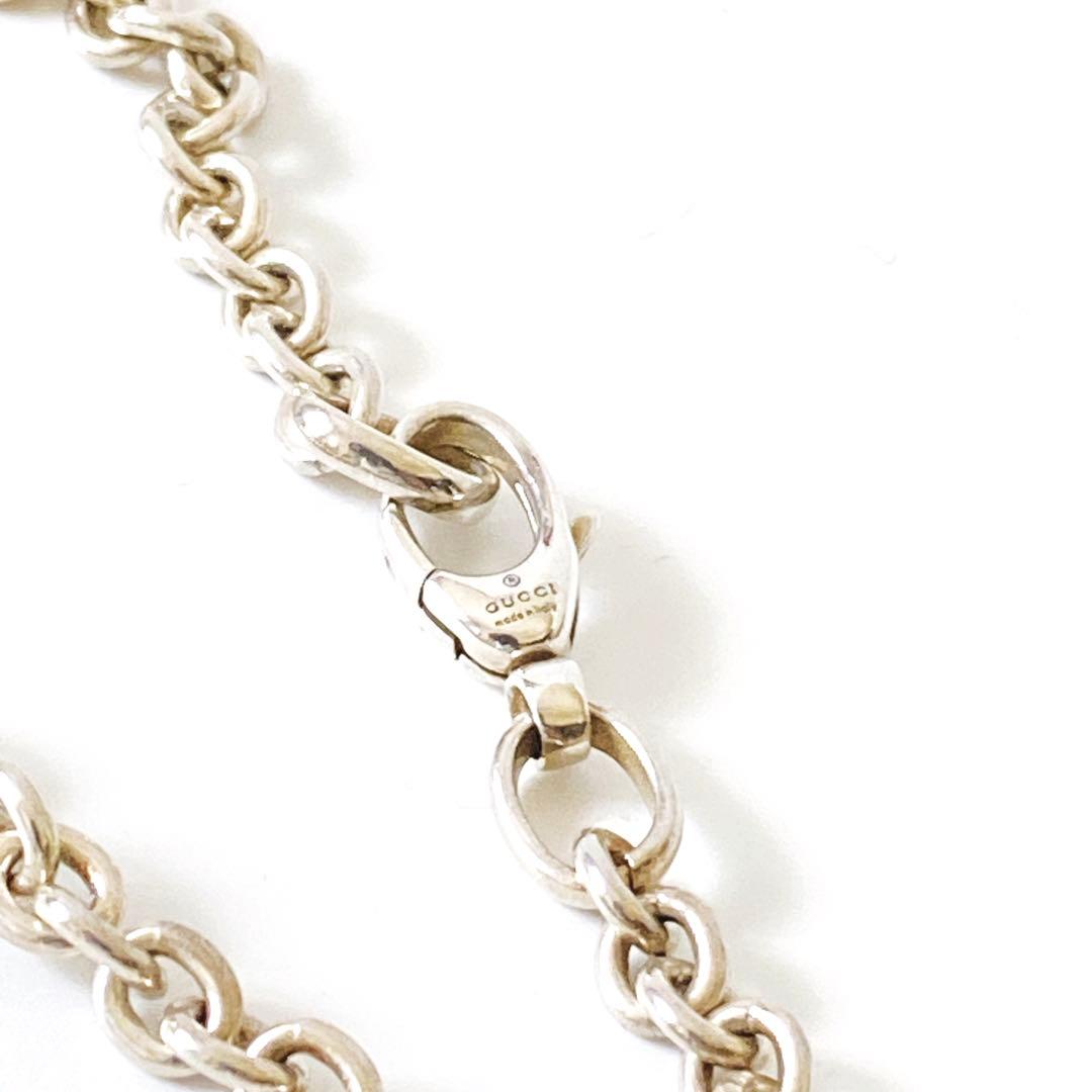 GUCCI グッチ インターロッキング GG チェーンネックレス　シルバー