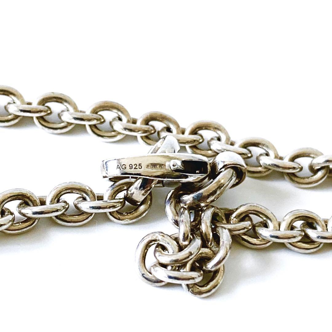 GUCCI グッチ インターロッキング GG チェーンネックレス　シルバー