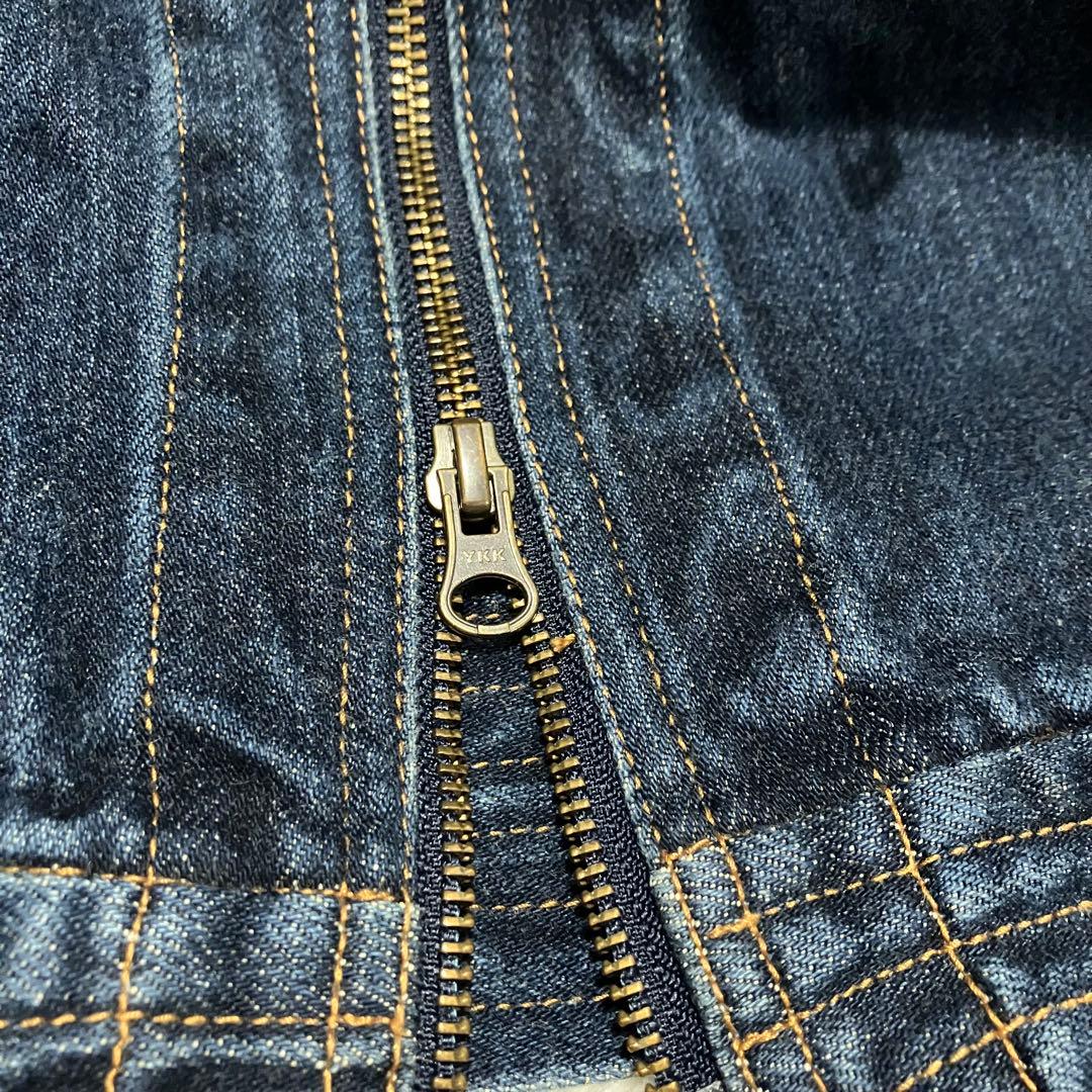 児島ジーンズ デニムジャケット シングルライダースジャケット XLサイズ