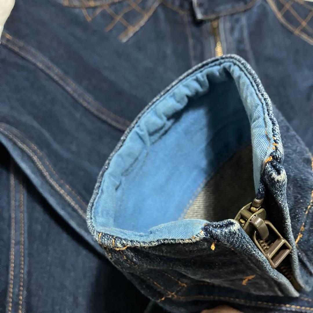 児島ジーンズ デニムジャケット シングルライダースジャケット XLサイズ