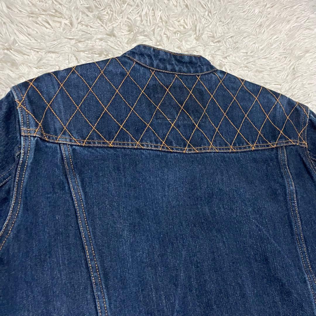 児島ジーンズ デニムジャケット シングルライダースジャケット XLサイズ
