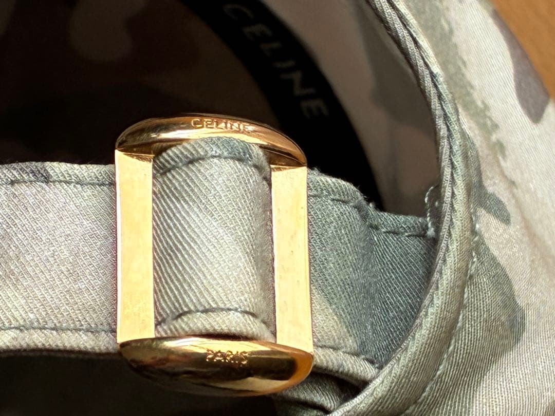 CELINE ベースボールキャップ size:M 迷彩柄 クリーニング済