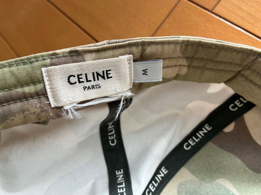 CELINE ベースボールキャップ size:M 迷彩柄 クリーニング済
