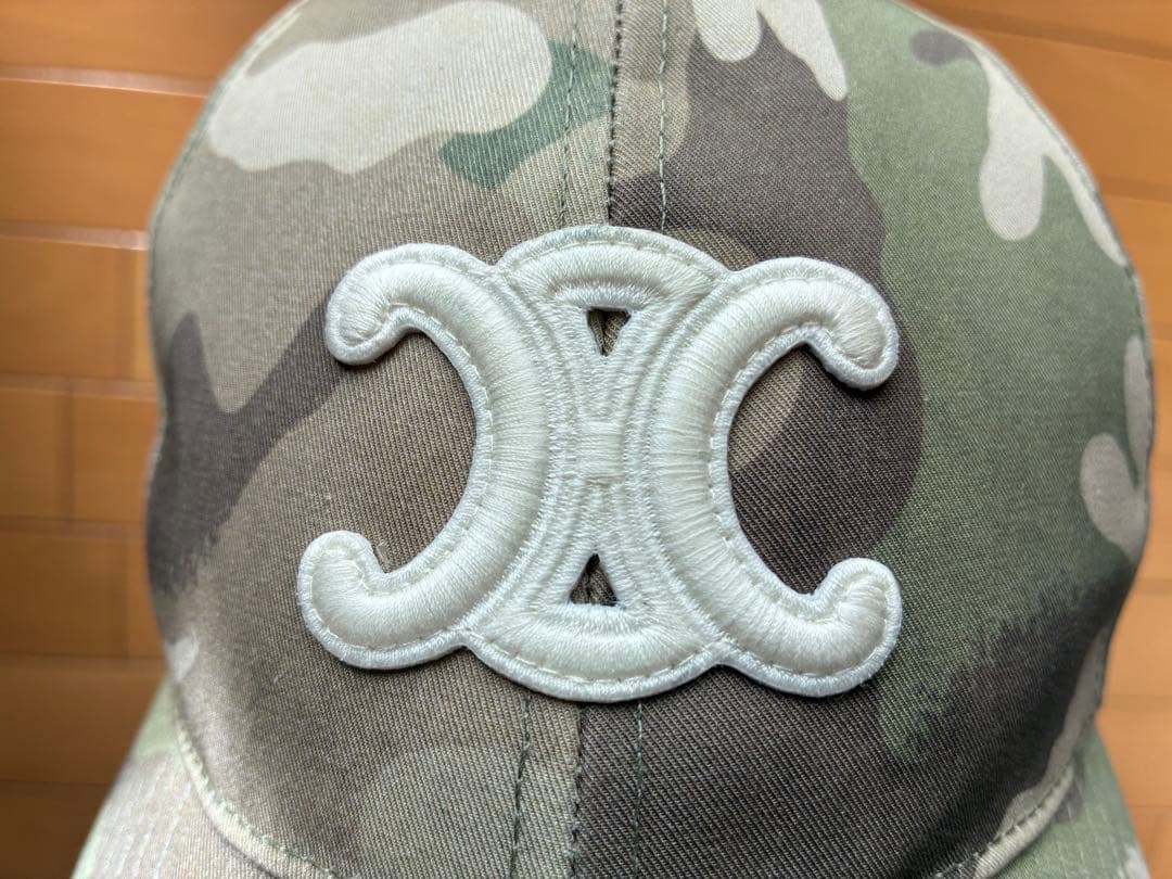 CELINE ベースボールキャップ size:M 迷彩柄 クリーニング済