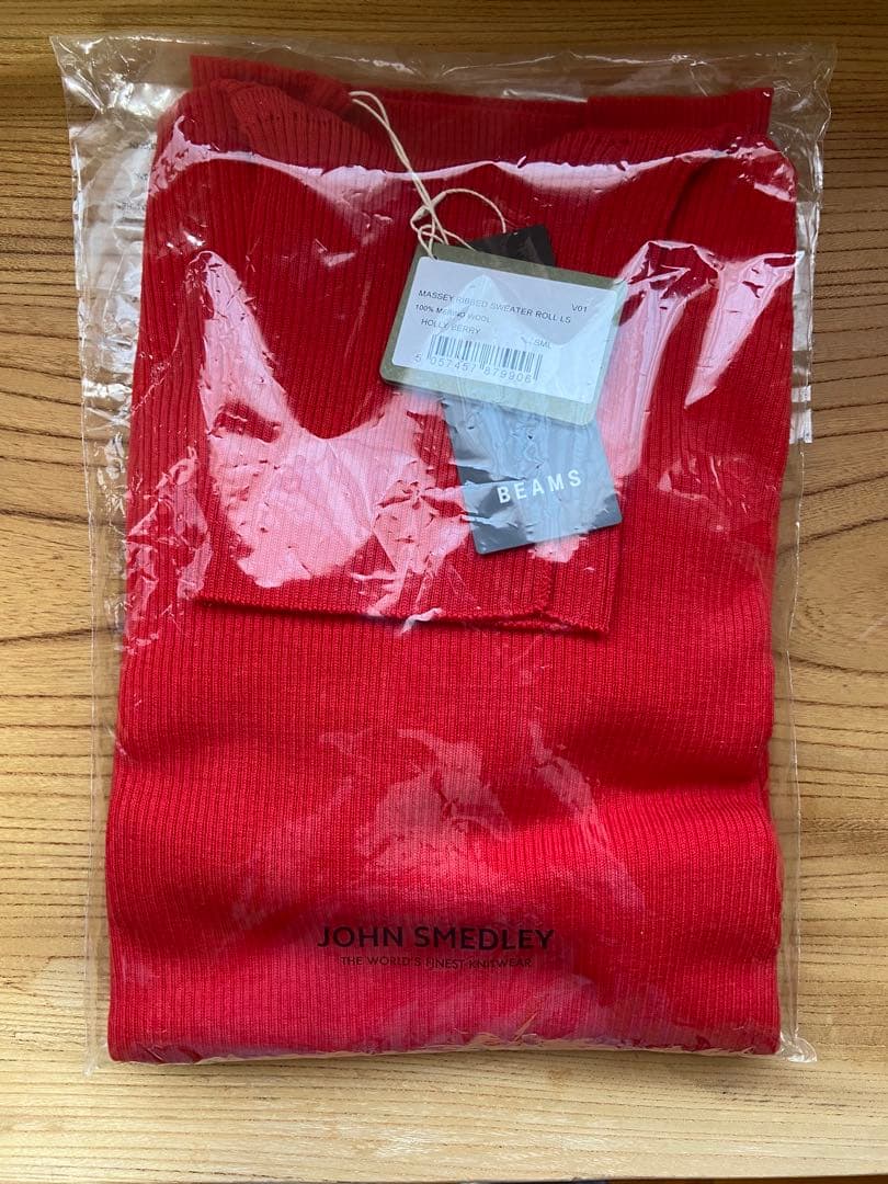 【新品・未開封】JOHN SMEDLEY タートルネックリブニット Sサイズ