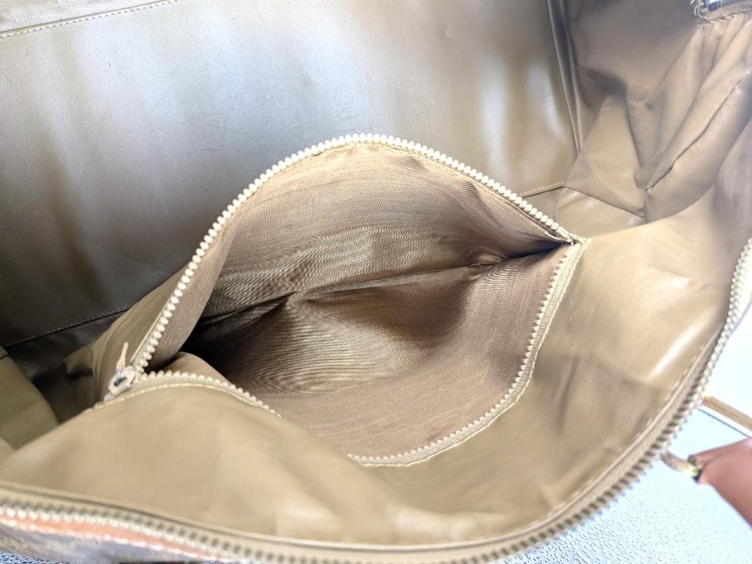 良品✨ セリーヌ ボストンバッグ マカダム PVC ブラウン 0FX