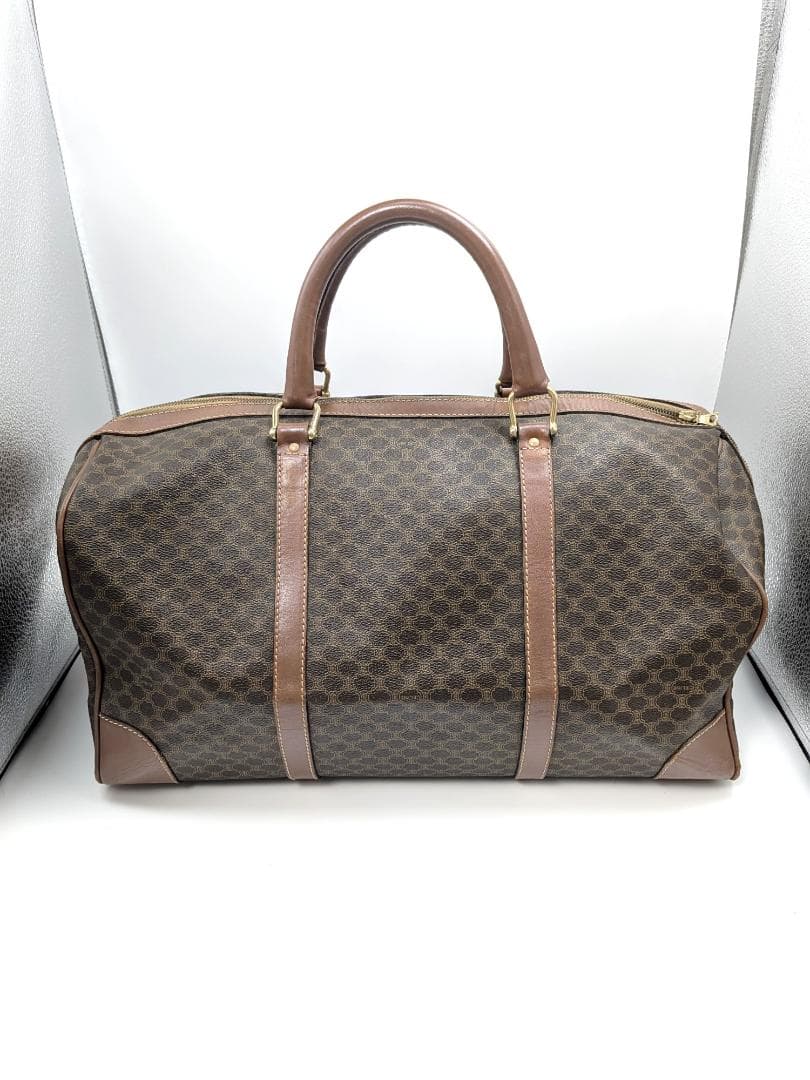 良品✨ セリーヌ ボストンバッグ マカダム PVC ブラウン 0FX