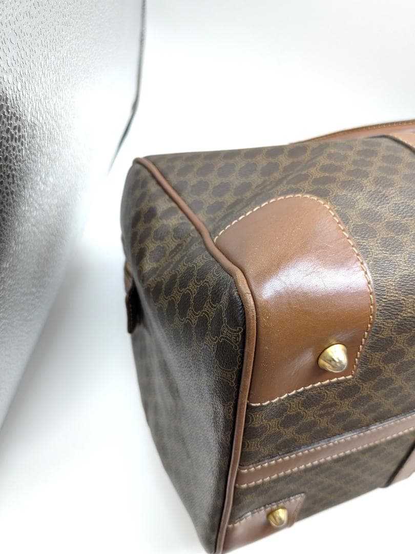 良品✨ セリーヌ ボストンバッグ マカダム PVC ブラウン 0FX