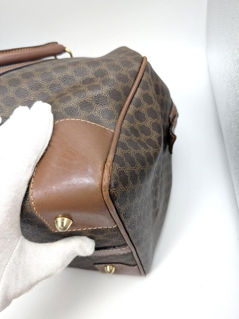 良品✨ セリーヌ ボストンバッグ マカダム PVC ブラウン 0FX