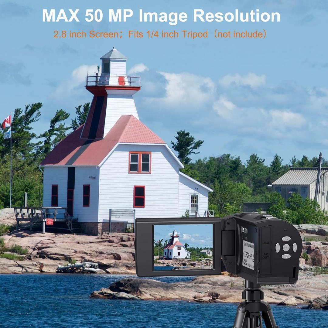 ビデオカメラ 2.7K 16 倍デジタルズーム ウェブカメラ 2.8 インチ軽量