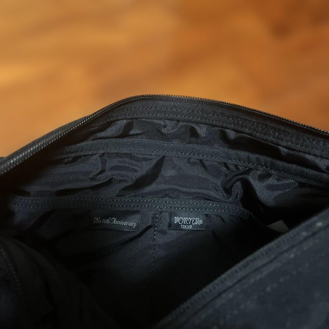 PORTERタンゴブラック 吉田カバン 三日月型ショルダーバッグ　70周年記念