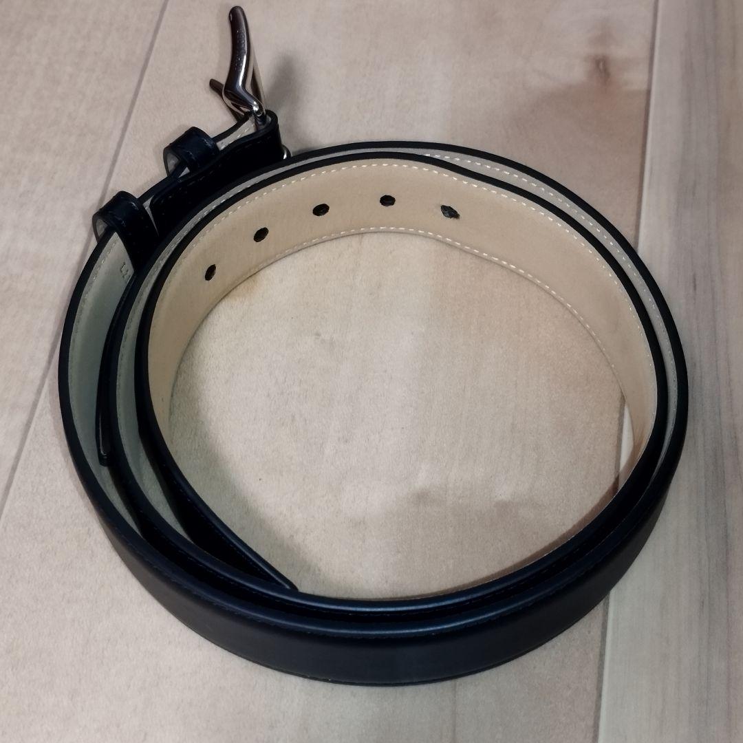 【美品】ジョンロブ　ベルト　カーフレザー　黒色　ブラック　85サイズ　メンズ