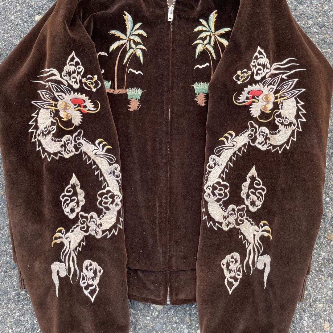 潤*平様 【希少】初期 テーラー東洋　別珍　ハワイ　フラガール 龍 リバーシブル