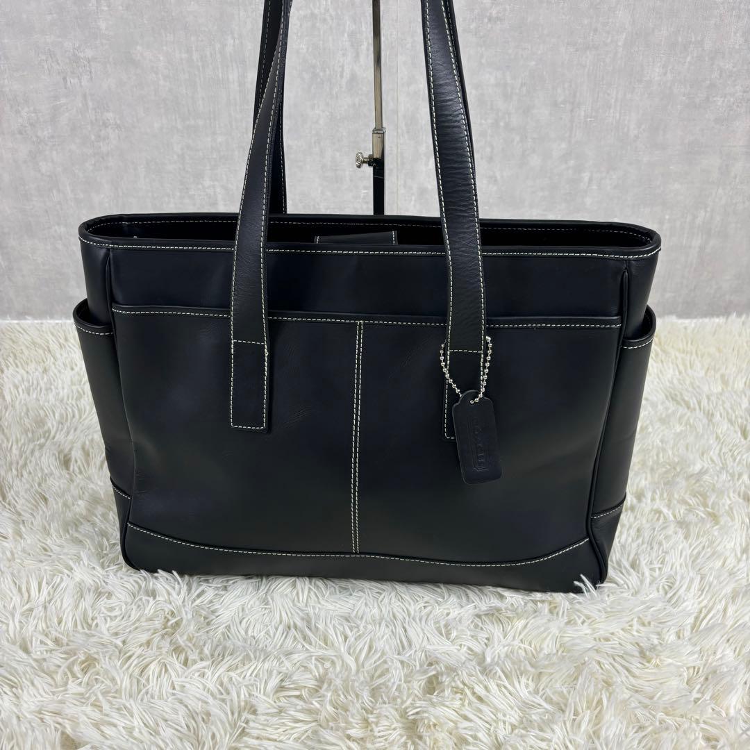 極美品　現行　Coach コーチ　ブラック　トートバック　大容量