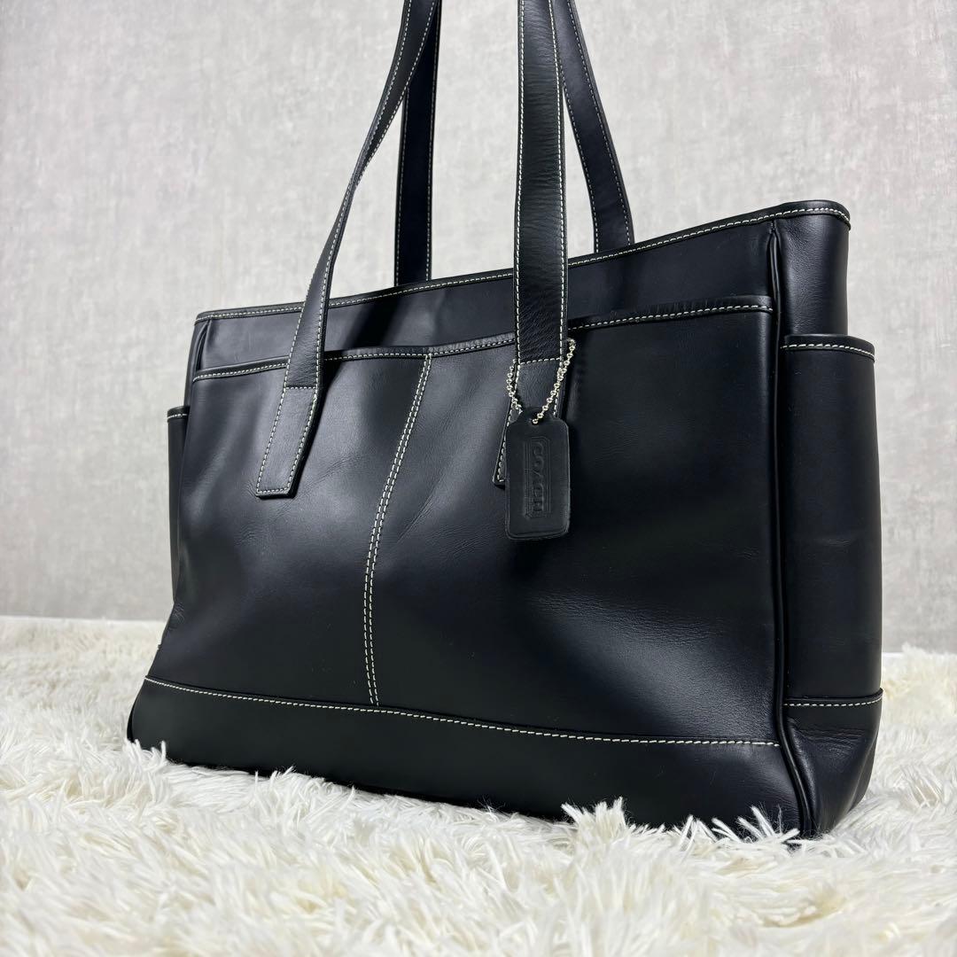 極美品　現行　Coach コーチ　ブラック　トートバック　大容量