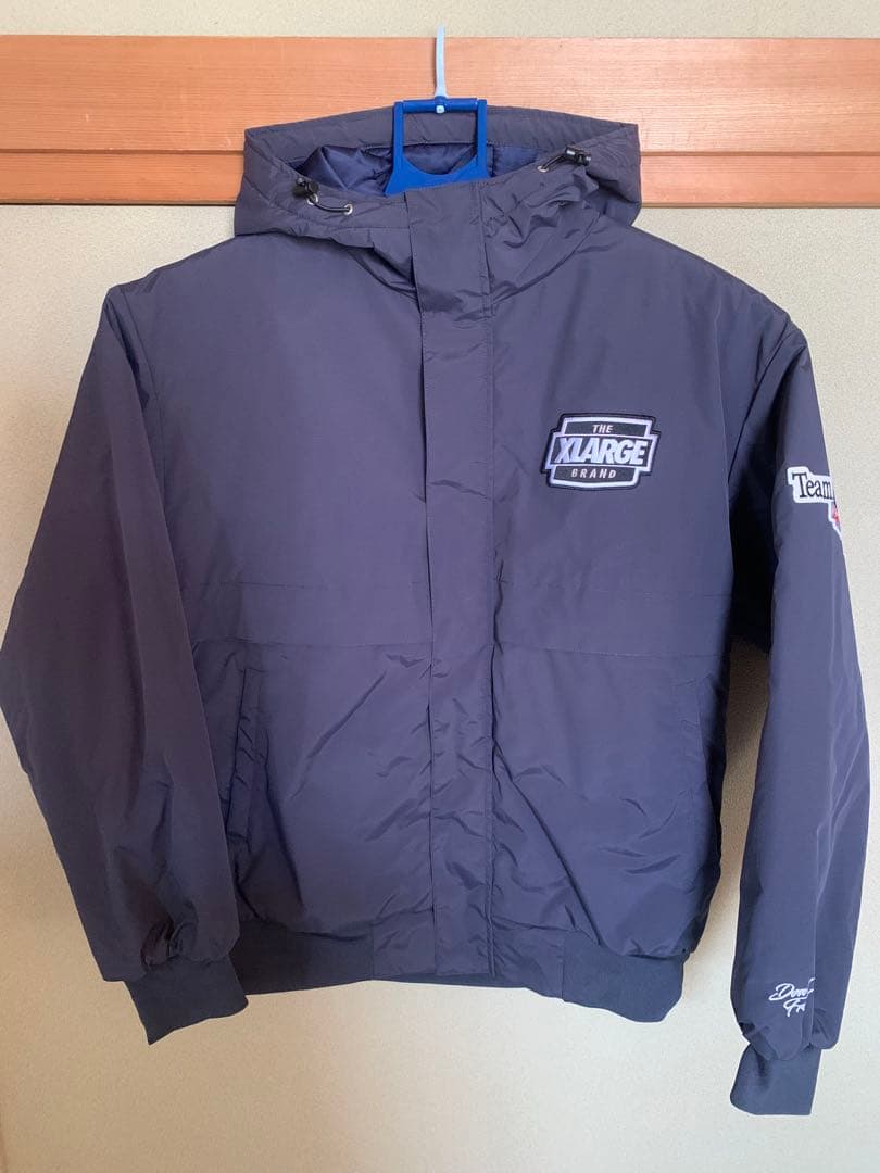 kamorieXLARGE ナイロンパファージャケット ネイビー Lサイズ