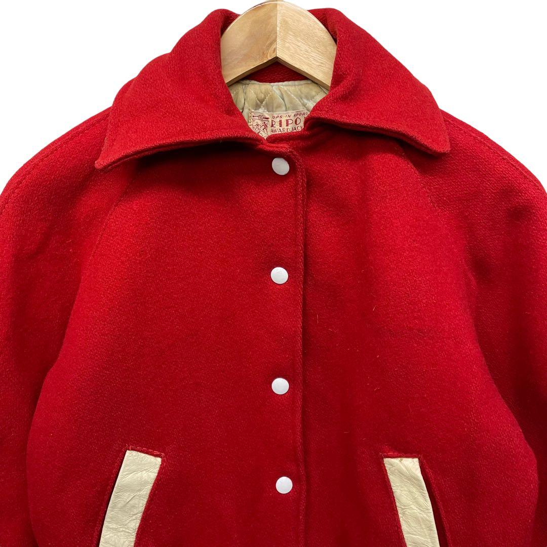 50s SEYMOUR 赤 ワッペンロゴ スタジャン ヴィンテージ USA古着