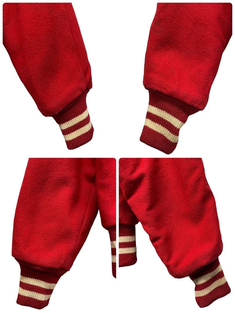 50s SEYMOUR 赤 ワッペンロゴ スタジャン ヴィンテージ USA古着