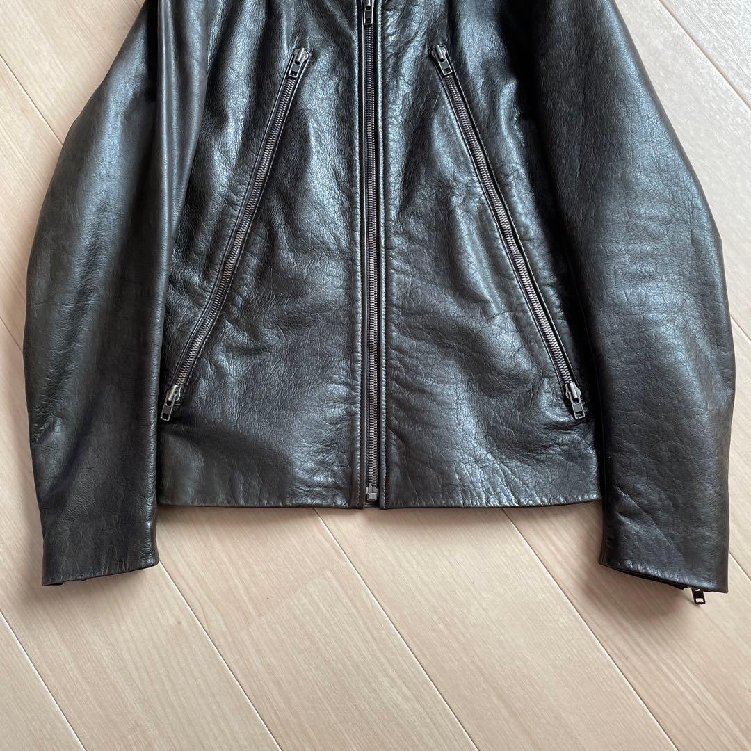 メゾンマルタンマルジェラ ハの字ライダース 46 ダークブラウン アーカイブ