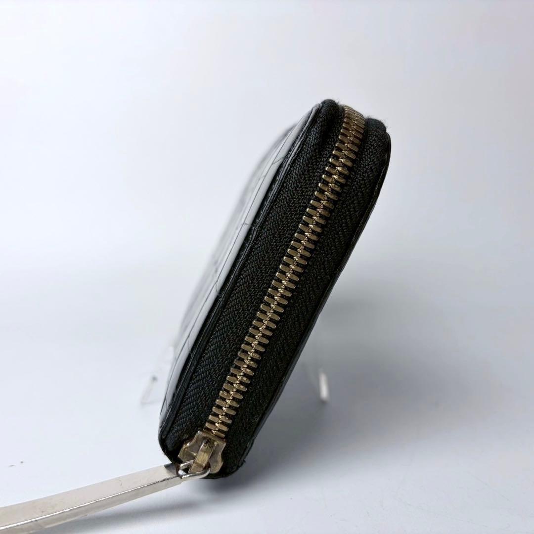【美品】池田工芸　クロコ　ラウンドファスナー　ロングウォレット　ゴールドパイソン