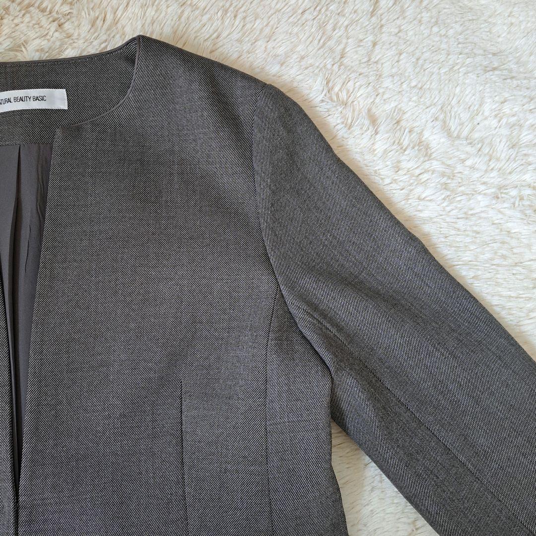 hyun様 美品 ナチュラルビューティーベーシック シャークスキン パンツスーツ