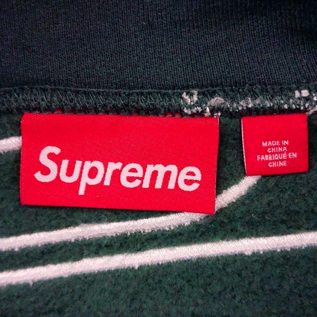 希少カラー シュプリーム アップリケサテン 刺繍 ロゴ アースカラー パーカー