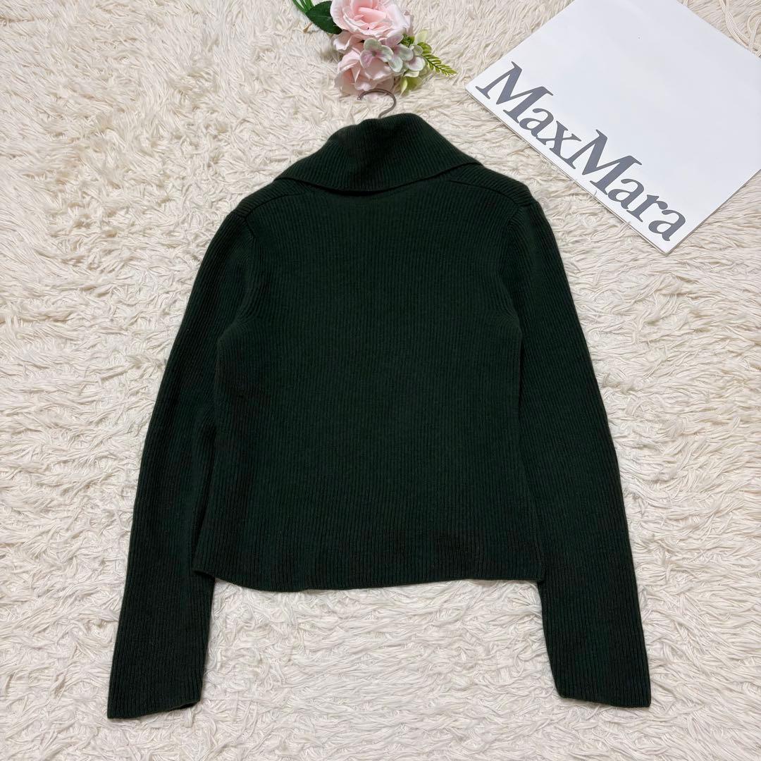 マックスマーラ　最高級白タグ　アンゴラウール　タートルネック　グリーン　M