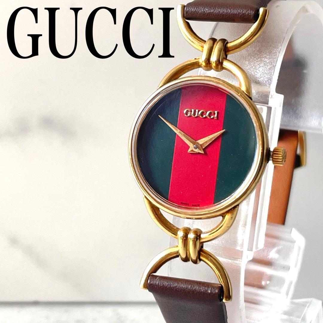 稼動品　GUCCI グッチ　6000.2.L シェリーライン　リボン　腕時計