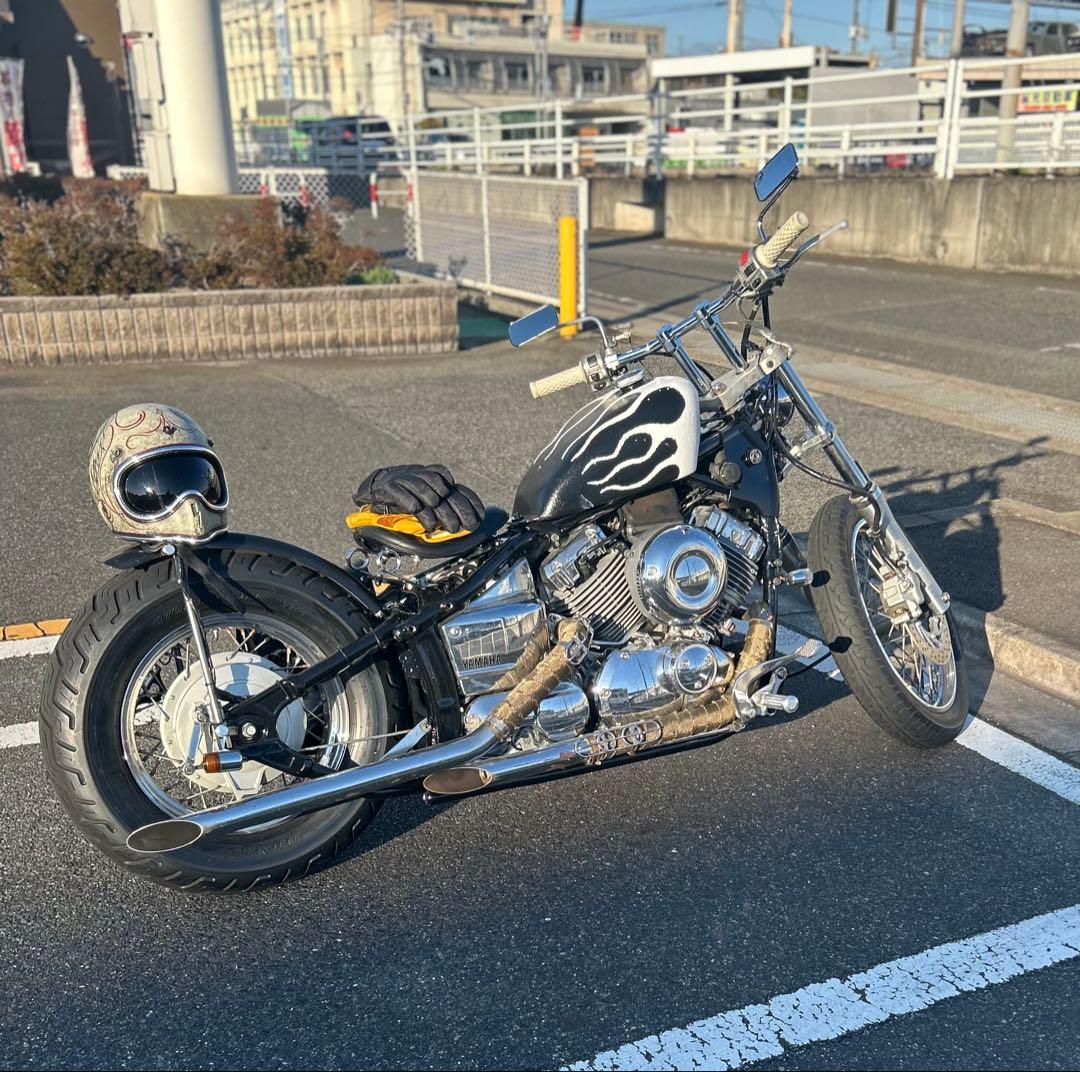 T&F ドラッグスター400 スプリングマウント ソロシート バーチカル