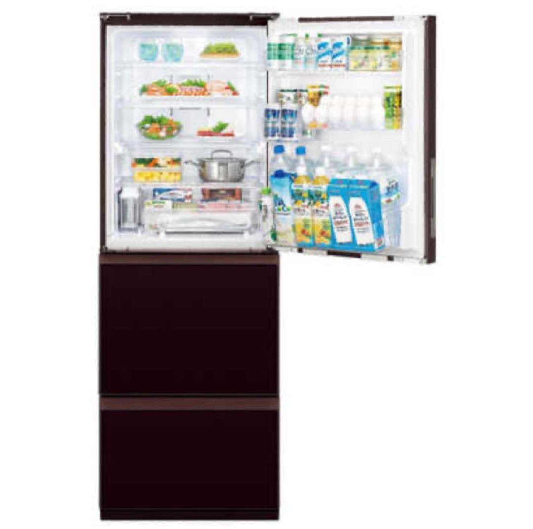 【SHARP】冷蔵庫356L グラデーションレッド【両開き】