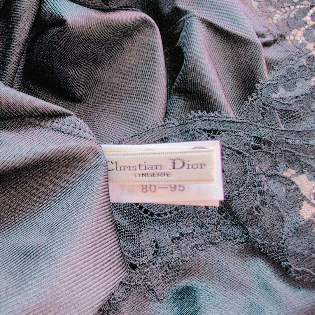 【Christian Dior】新品ランジェリー　黒レーススリップ　キャミ
