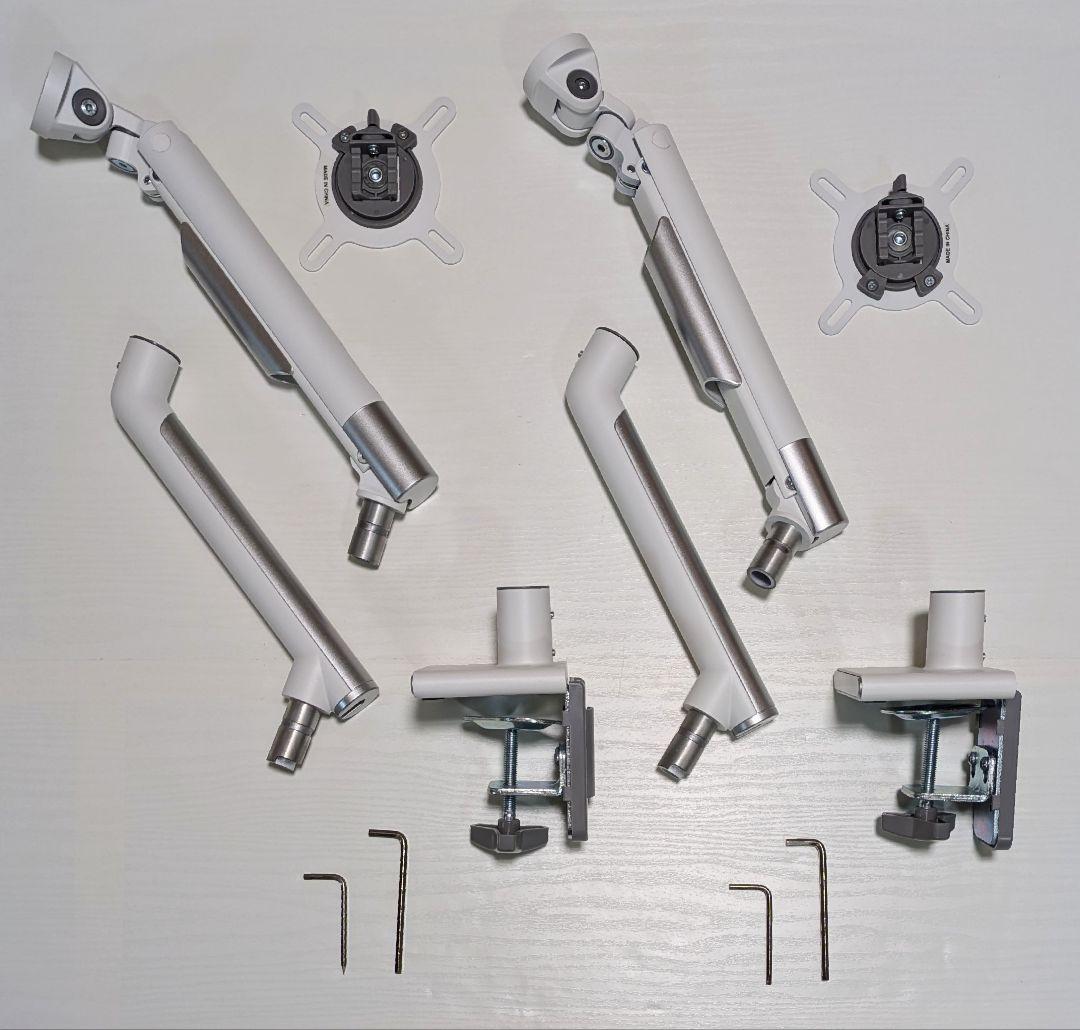 【じょおん】iggy（イギー）快適ワーク モニターアーム ホワイト 2本