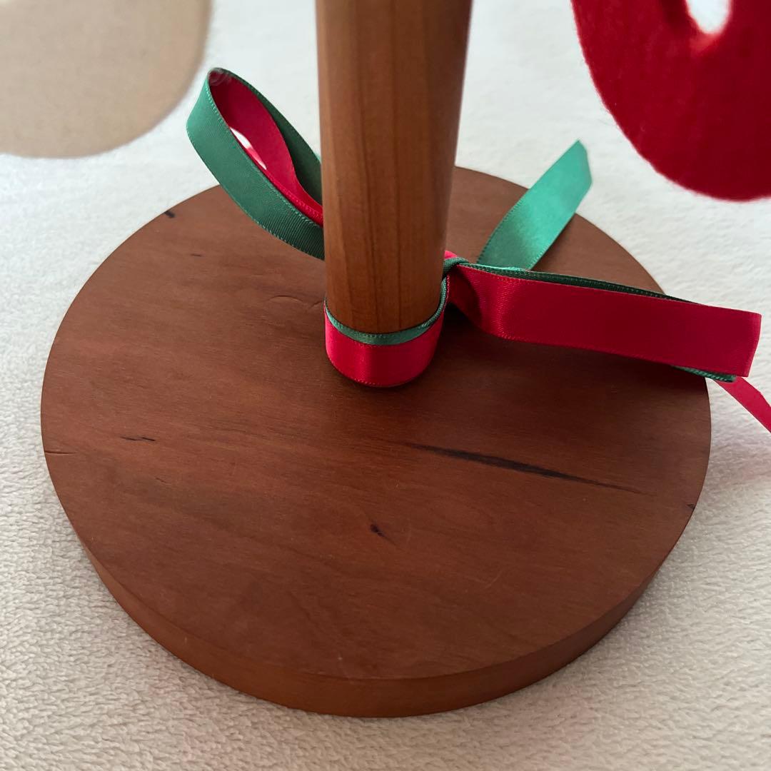 むぅ【希少】木製クリスマスツリー フェルトオーナメント26個