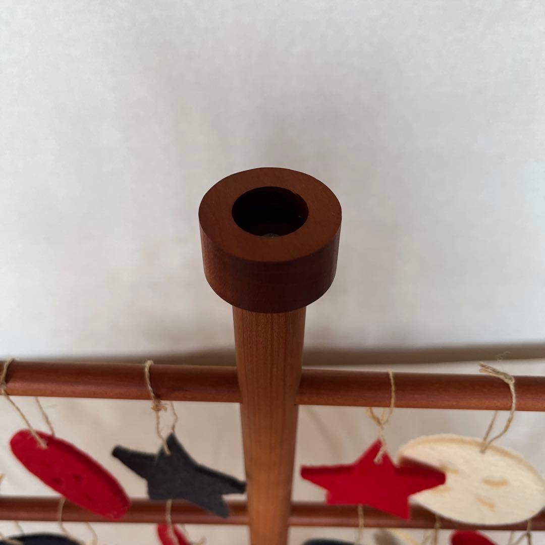 むぅ【希少】木製クリスマスツリー フェルトオーナメント26個